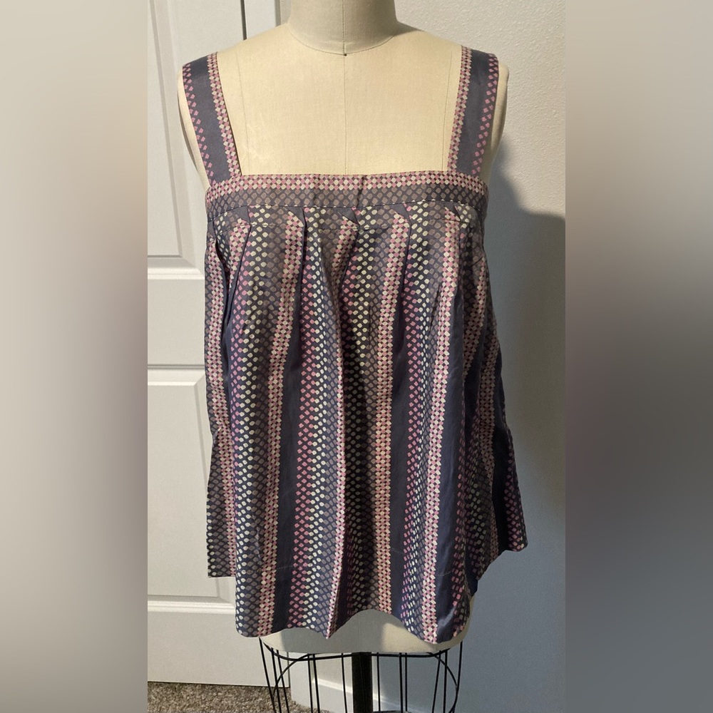 Marc by Marc Jacobs grey silk polka dot cami.  Size 6.